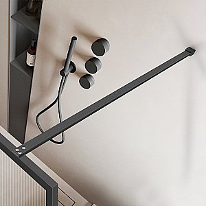 Душевое ограждение Vincea Walk-In VSW-1HP100FLGM 100 стекло рифленое/профиль вороненая сталь купить в интернет-магазине Sanbest