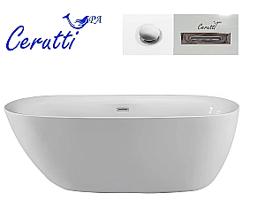 Ванна акриловая CeruttiSpa COMO 9900 150x75 белая купить в интернет-магазине Sanbest