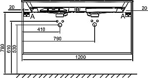 Тумба с раковиной Jacob Delafon Odeon Rive Gauche 120 дуб табак для ванной в интернет-магазине Sanbest
