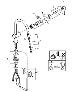 Смеситель для кухни Grohe Minta 32918000 хром купить в интернет-магазине сантехники Sanbest