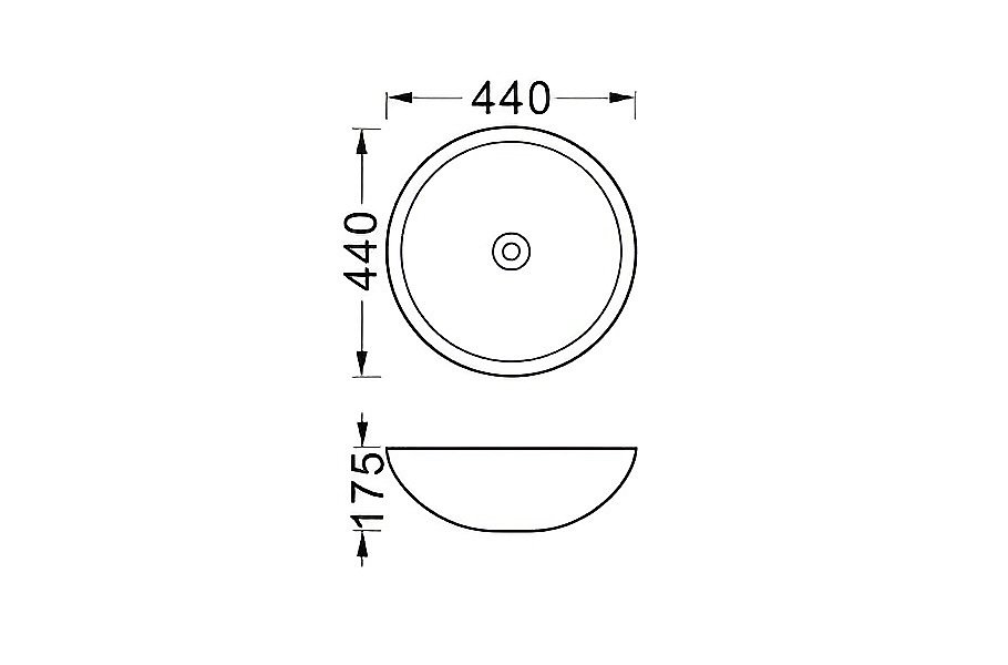 Раковина накладная Aquatek 44 AQ5354-MB черная матовая купить в интернет-магазине Sanbest