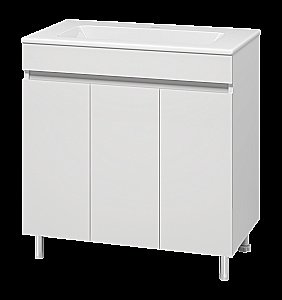 Тумба с раковиной Misty Енисей - 80 Э-Ени01080-012 белая для ванной в интернет-магазине Sanbest