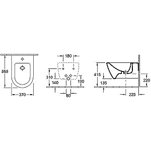 Биде подвесное Villeroy&Boch Subway 2.0 540000R1 альпийский белый купить в интернет-магазине Sanbest