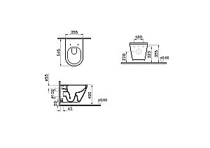 Унитаз подвесной безободковый Vitra Integra Round L-box c инсталляцией купить в интернет-магазине Sanbest
