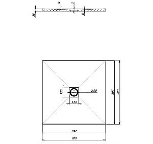 Душевой поддон Aquanet Pleasure 90x90 белый купить в интернет-магазине Sanbest