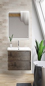 Тумба с раковиной BelBagno ALBANO 2C 60 Rovere Nature Grigio для ванной в интернет-магазине Sanbest