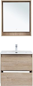 Тумба с раковиной Aquanet Милан 336383/330430 70 дуб светлый для ванной в интернет-магазине Sanbest