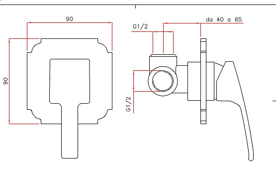 Смеситель для душа Cezares LEGEND-DIM-03/24 золото купить в интернет-магазине сантехники Sanbest