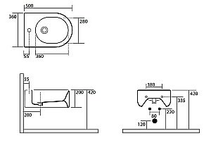 Биде подвесное Kerasan Flo 3125 купить в интернет-магазине Sanbest