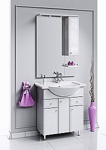 Зеркало со шкафом AQWELLA Барселона 80 в ванную от интернет-магазине сантехники Sanbest