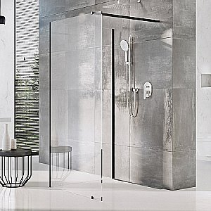 Душевое ограждение Ravak WALK-IN CORNER 120x80 стекло прозрачное/профиль черный купить в интернет-магазине Sanbest