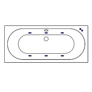 Ванна акриловая EXCELLENT Oceana Slim SOFT WAEX.OCE18S.SOFT.CR 180x80 белая с гидромассажем купить в интернет-магазине Sanbest