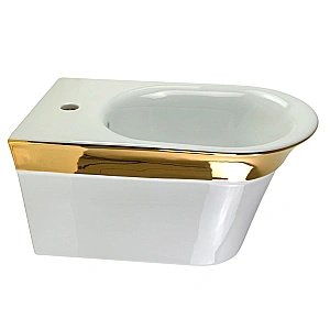 Биде подвесное Migliore MONACO 32070 белая керамика/декор золото купить в интернет-магазине Sanbest