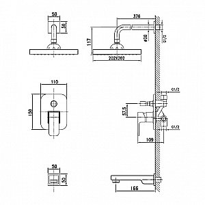 Душевая система Kaiser Sonat 34322 хром купить в интернет-магазине сантехники Sanbest