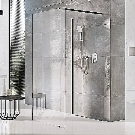Душевое ограждение Ravak WALK-IN CORNER 120x80 стекло прозрачное/профиль черный купить в интернет-магазине Sanbest