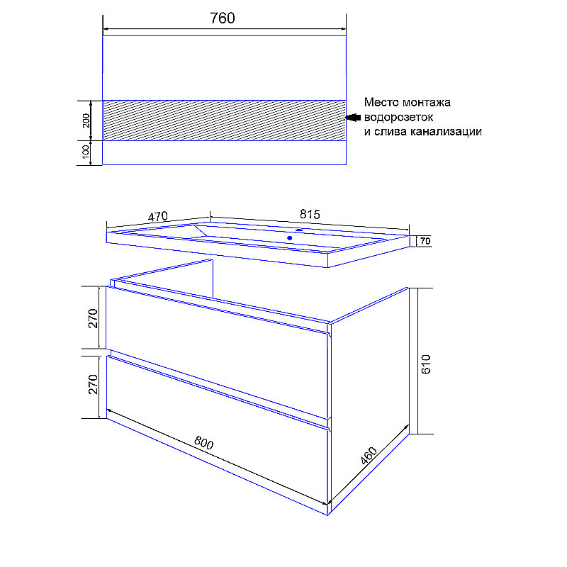 Инсталляция для унитаза Azario AZ-8010-1000 купить в интернет-магазине сантехники Sanbest