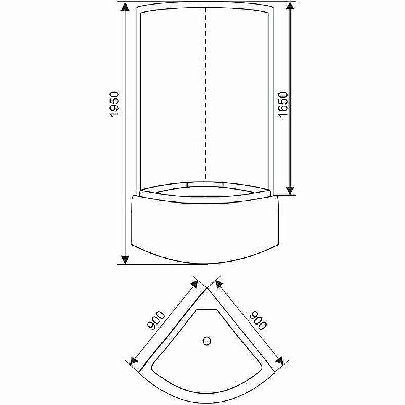 Душевая кабина Arcus Style S-02 90x90 купить в интернет-магазине Sanbest