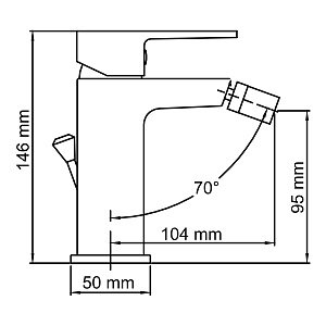 Смеситель для биде WasserKRAFT Abens 2006 черный купить в интернет-магазине сантехники Sanbest