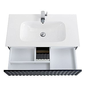 Тумба с раковиной Art&Max ELEGANT 100 серая матовая для ванной в интернет-магазине Sanbest