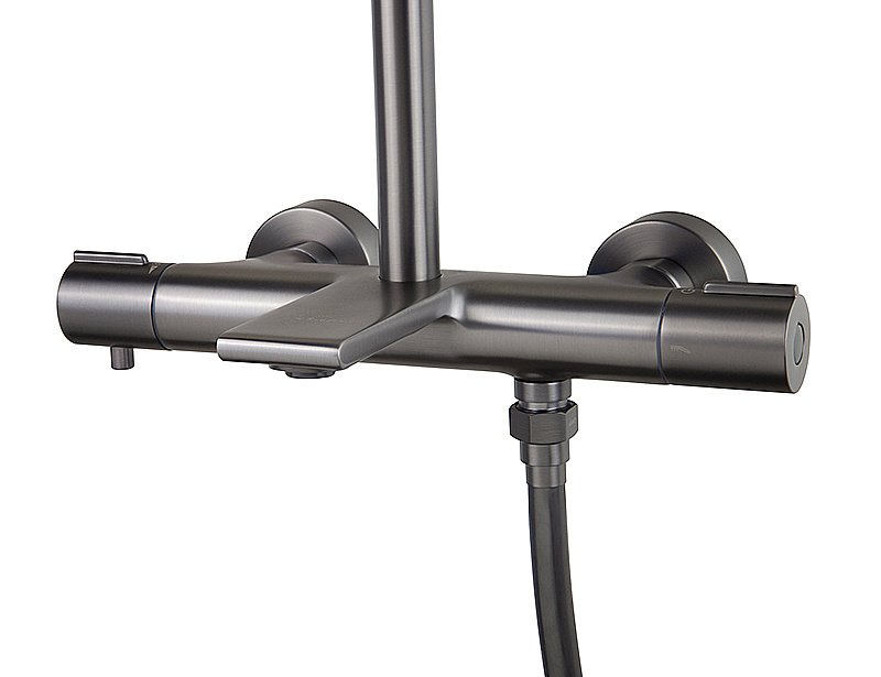 Душевая система Kaiser Serio 05382-15 вороненая сталь купить в интернет-магазине сантехники Sanbest