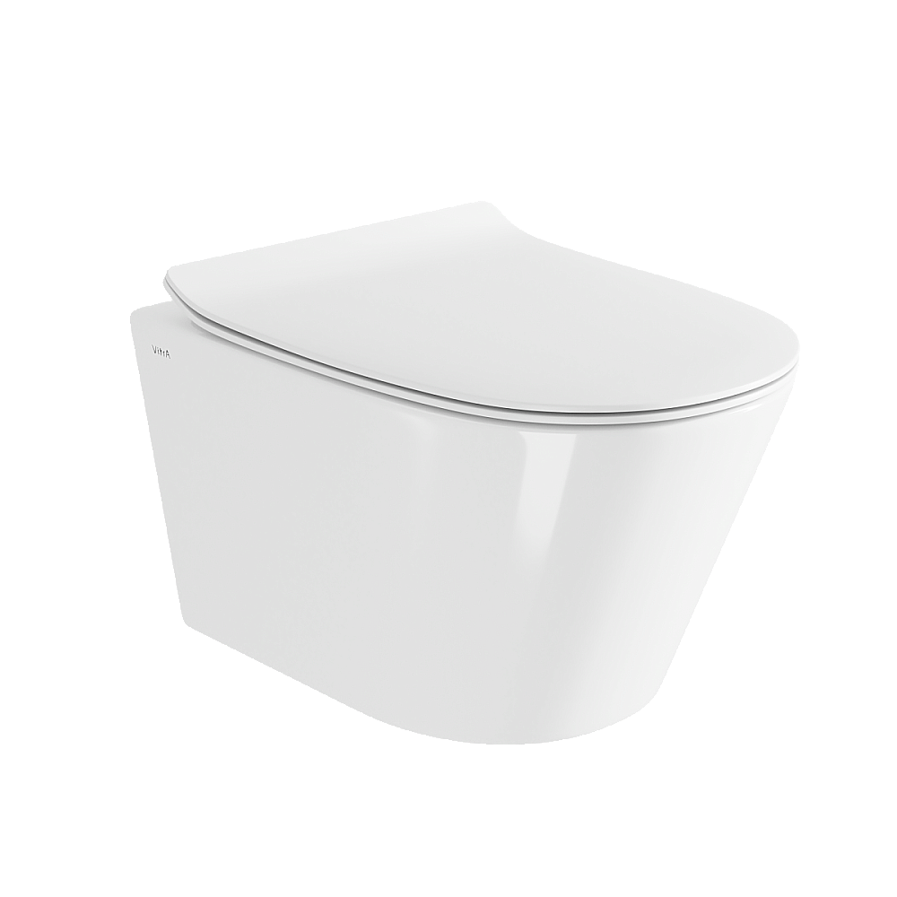 Унитаз подвесной VitrA M50 8302B003-6404 VortexFlush безободковый, смыв торнадо, с крышкой микролифт, белый купить в интернет-магазине Sanbest