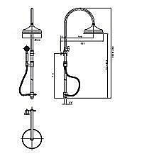 Душевая система Caprigo Parts 99-064-ORO золото купить в интернет-магазине сантехники Sanbest