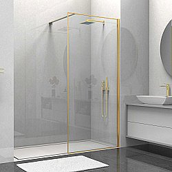 Душевое ограждение Vincea Walk-In VSW-1HS800CLG 80 стекло прозрачное/профиль брашированное золото купить в интернет-магазине Sanbest