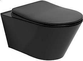 Унитаз Boheme Avva 972-B черный, безободковый купить в интернет-магазине Sanbest