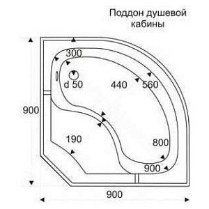 Душевой поддон BAS Брава ПН00023 90x90 купить в интернет-магазине Sanbest