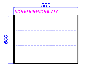 Зеркальный шкаф Aqwella Mobi 80 белый в ванную от интернет-магазине сантехники Sanbest