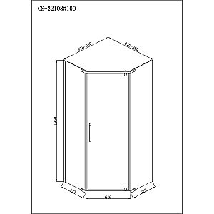 Душевое ограждение Loranto NEO CS-22108 100x100 прозрачное стекло/профиль серебро купить в интернет-магазине Sanbest