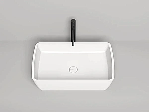 Раковина накладная Salini Gloria 11 1102212M 65 из искусственного камня S-Stone, белая матовая купить в интернет-магазине Sanbest