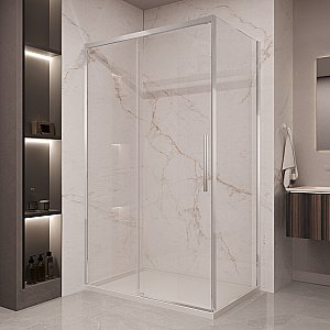 Душевой уголок Vincea Stella 140х90 VSR-1ST9014CL стекло прозрачное/профиль хром купить в интернет-магазине Sanbest