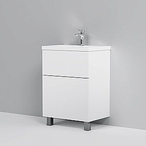 Тумба с раковиной напольная AM.PM Gem 60 белая глянцевая для ванной в интернет-магазине Sanbest