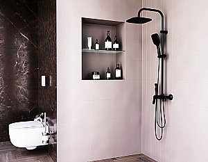 Душевая система Damixa Apollo DX220920300 черная матовая купить в интернет-магазине сантехники Sanbest