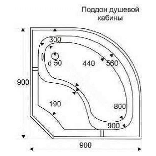 Душевой поддон BAS Брава ПН00023 90x90 купить в интернет-магазине Sanbest