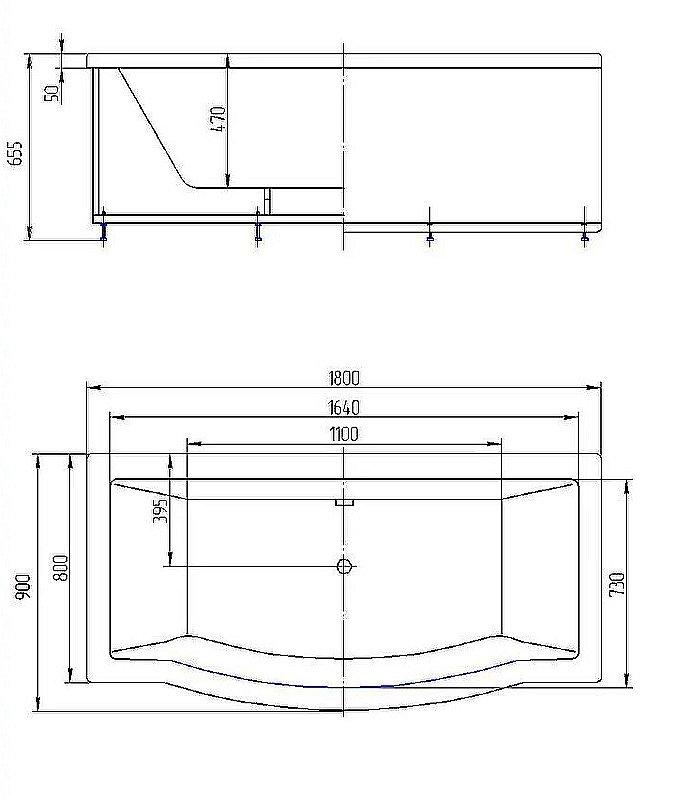 Ванна Aquatek Гелиос 180х90 GEL180-0000067 белая купить в интернет-магазине Sanbest