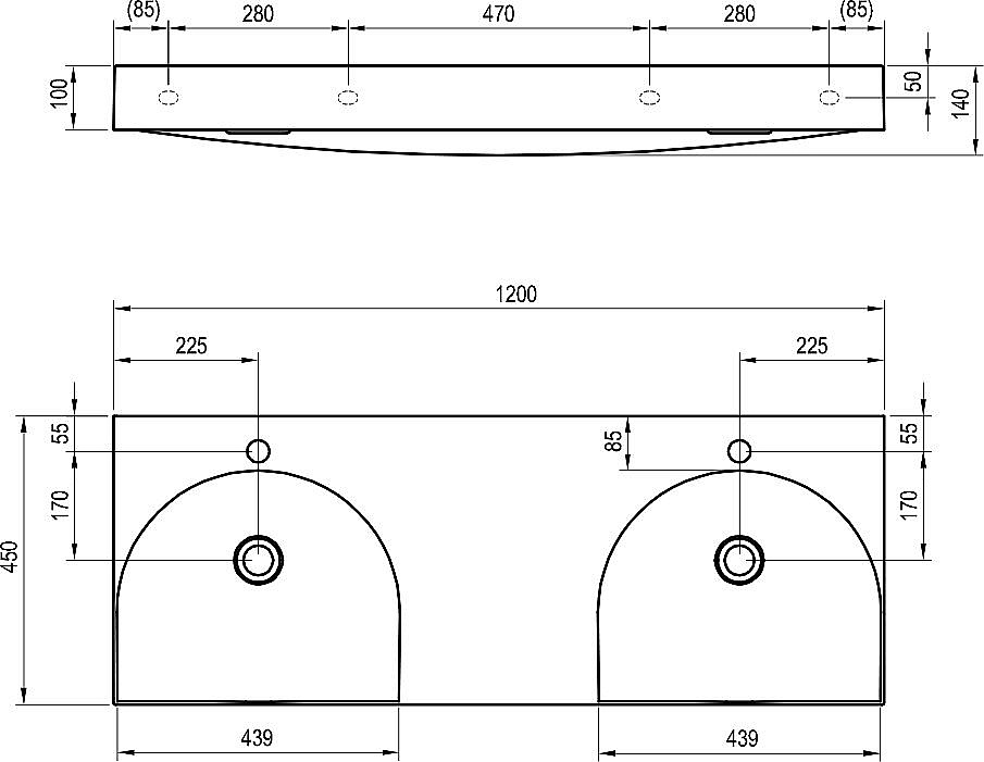 Раковина Ravak Lite XJX01212001 белый купить в интернет-магазине Sanbest