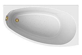 Ванна акриловая Радомир Орсини 160х90 комплект золото, правая купить в интернет-магазине сантехники Sanbest