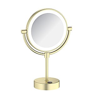 Зеркало косметическое с подсветкой Timo Saona 13276/17 золото матовое купить в интернет-магазине сантехники Sanbest