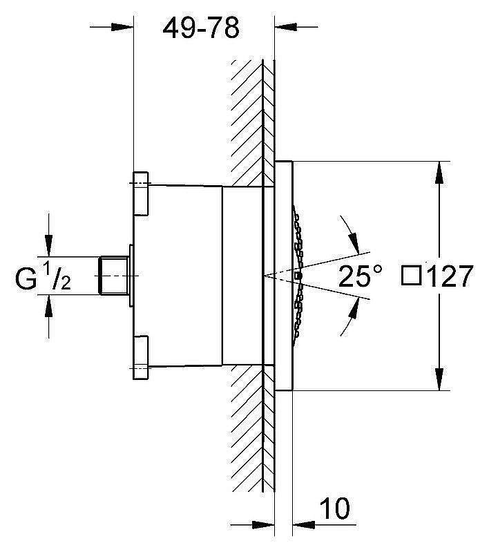 Форсунка для душа Grohe Rainshower F-series 27251000 купить в интернет-магазине сантехники Sanbest