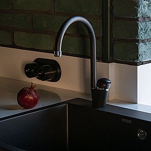 Смеситель для кухни PAINI Sicily 6344570PNLMKM черный купить в интернет-магазине сантехники Sanbest