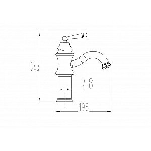 Смеситель для раковины Milacio Yeste MC.508.BR бронза купить в интернет-магазине сантехники Sanbest