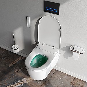 Унитаз подвесной AM.PM Func C8F1702SC белый, безободковый, функция биде купить в интернет-магазине Sanbest