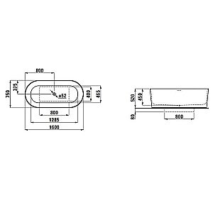 Ванна Laufen VAL 160х75 2.3028.2.000.000.1 белая купить в интернет-магазине Sanbest