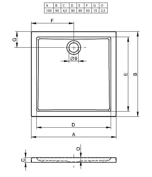 Душевой поддон Riho Zurich 252 100х90 D001008005 белый купить в интернет-магазине Sanbest