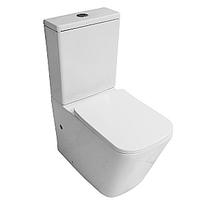 Унитаз напольный Azario Indor AZ-T004B-R белый, безободковый, с бачком, с крышкой микролифт купить в интернет-магазине Sanbest