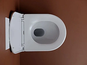 Унитаз подвесной Ceramica Nova UP CN4007 безободковый, с крышкой микролифт, слив-торнадо, белый купить в интернет-магазине Sanbest