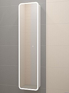 Зеркало-пенал с подсветкой Art&Max Platino AM-Pla-400-1600-1D-R-L-DS-F 40 для ванной в интернет-магазине сантехники Sanbest