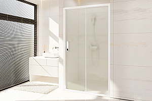 Душевая дверь Royal Bath ACCORD RB HS-C 130x200 стекло матовое/профиль белый купить в интернет-магазине Sanbest